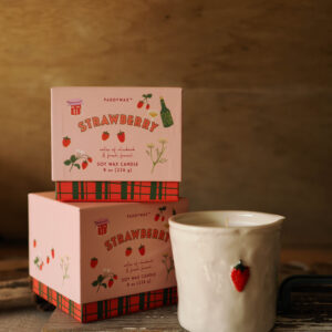 Bistro Strawberry Ceramic Candle