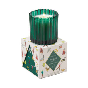 Ribbed Glas Candle - Balsam Fir