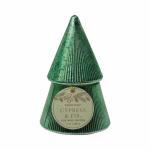 Cypres Fir Candle- Green Stacked Tree